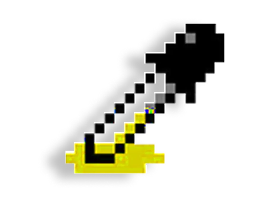 Pixel dropper with a yellow drop.
