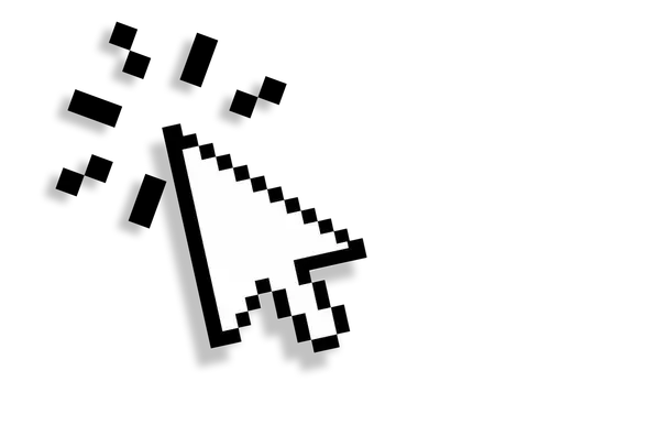 Pixel arrow cursor clicking.